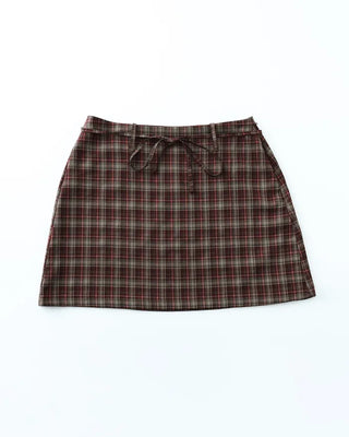 [1st Re-release] (ORIGINAL) Check A-line Mini Skirt