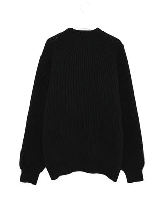Side Button Neck Point Knit
