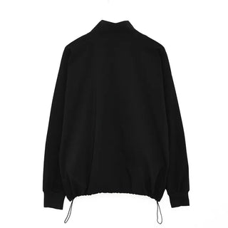 High-neck cargo pocket zip-up