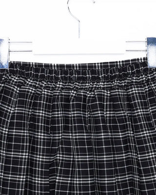 Checked pleated mini skirt