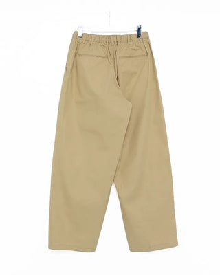 One-tuck banded cotton pants