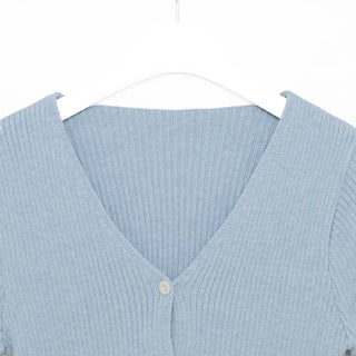 Two-button cropped cardigan