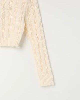 Crop Cable Knit Cardigan