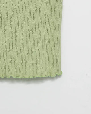 Scalloped hem cropped pointe camisole