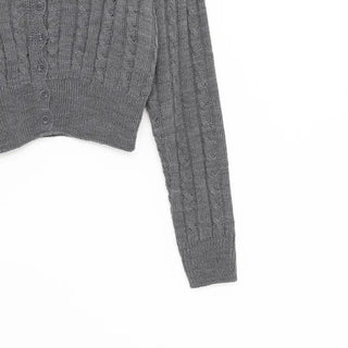 Cable knit cardigan