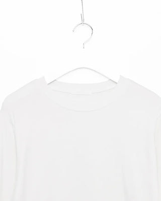 Simple brushed-back round neck long-sleeve T-shirt