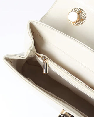 Square top handle tote bag