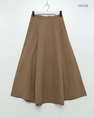 Two-pleated long skirt