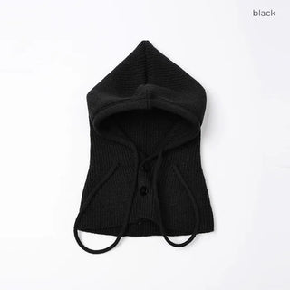Button-up knit balaclava