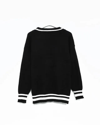 Two-tone cardigan and shorts set