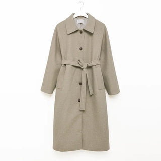 Basic belted long coat