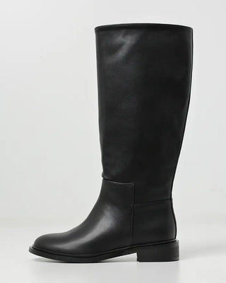 Leather long boots