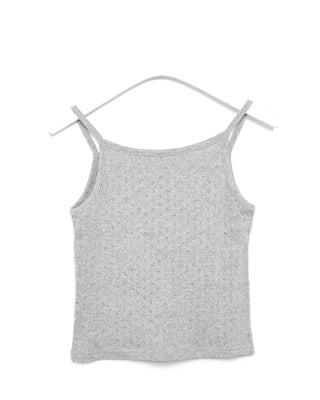 Perforated Sleeveless Cardigan Set