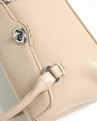 Square Silver Buckle Point Bag