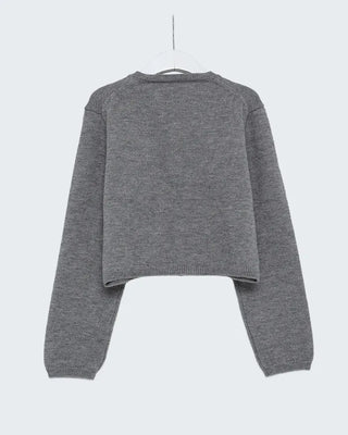 Crop Round Knit Cardigan
