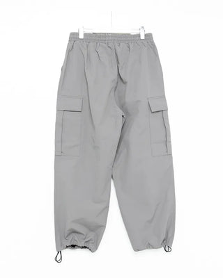 Fleece-lined parachute string cargo pants