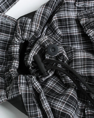 Multi-pocket check backpack