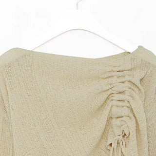 String Shirring Cropped Knit