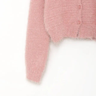 Hairy V-neck cardigan