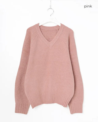 V-neck basic knit