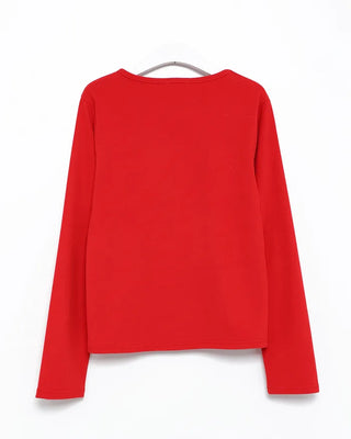 Scooped Neck Fleece Long T-Shirt