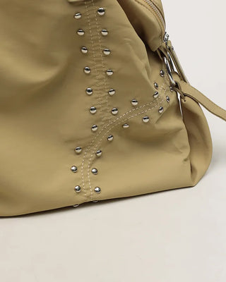 Double rivet line shoulder bag