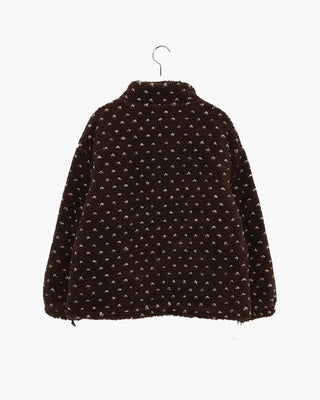 Dot fleece zip-up
