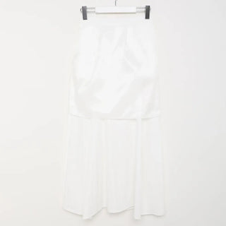 Center Cross Nylon Long Skirt