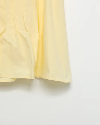 Pintuck frill sleeveless flared button blouse