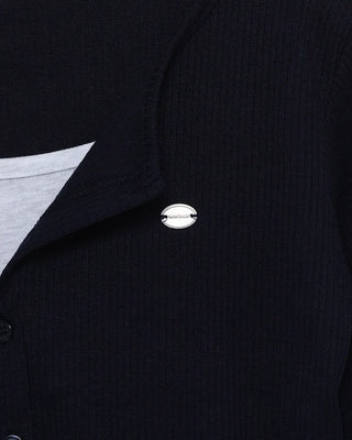 Layered pendant point cardigan