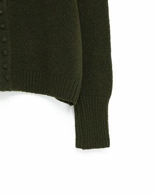 Color Button Knit Cardigan