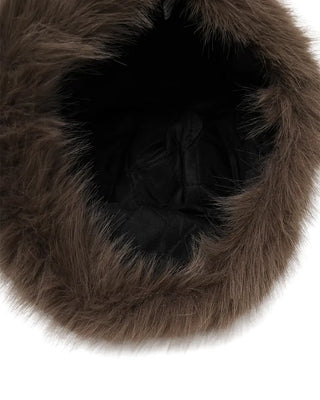Fur knit beanie