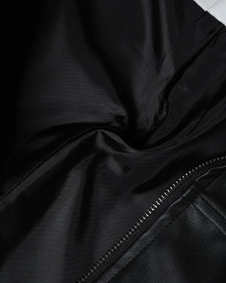 2-way rivet leather jacket