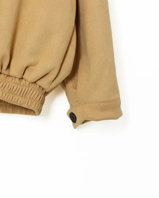 Oversized suede blouson