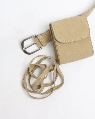 Suede-like pocket belt