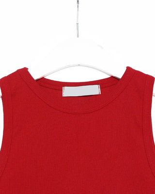 Silverpoint Rib Cropped Sleeveless