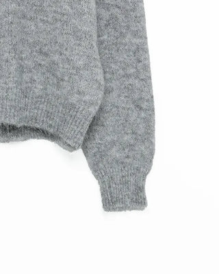 V-neck angora knit