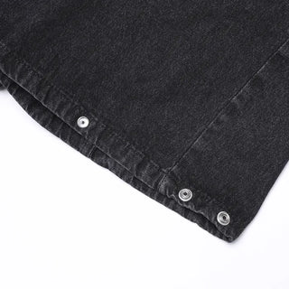 Waistband String Pintuck Denim Pants