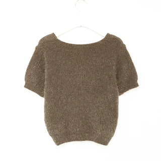 Round neck boa knit