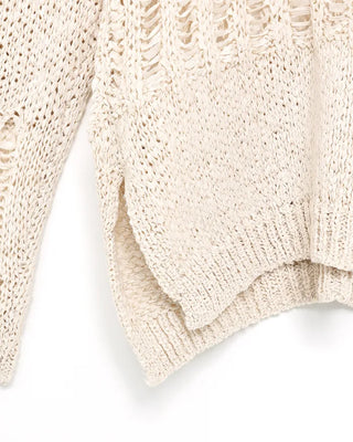 Loose-fitting openwork knit