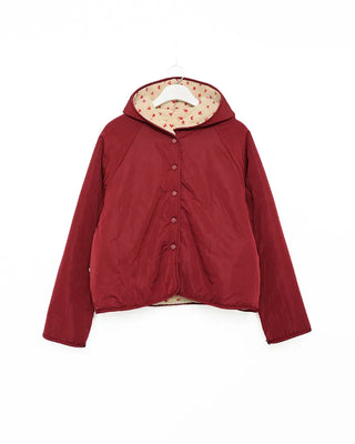 Reversible polka dot parka jacket