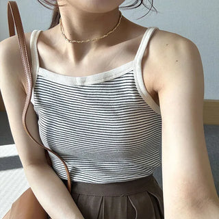 Striped sleeveless top