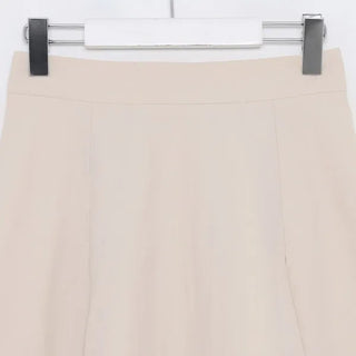 Pintuck flared long skirt