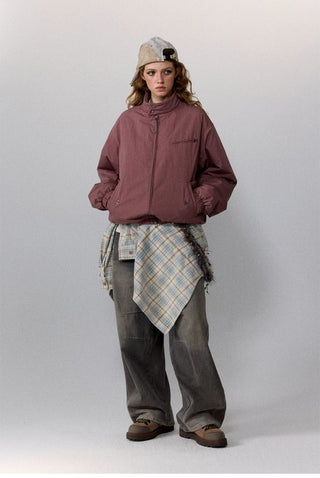 [Monterest] Stand Collar Padded Harrington Jacket