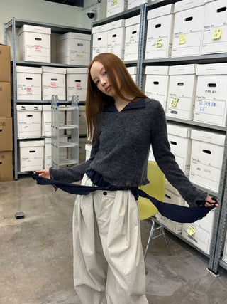 [NeverSeez] Mohair Blend Knit Set