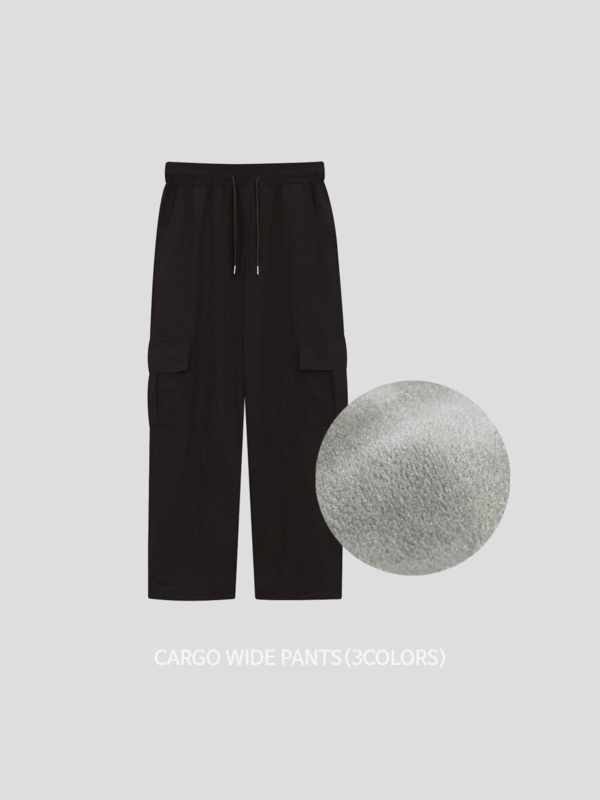 Daily Firm Fur-Lined Cargo Wide Pants