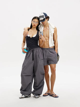 [MASONPRINCE] Gingham Check Balloon Pants & Shorts