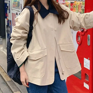 Two-tone cotton hoodie