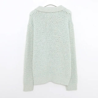 (Unisex) Bouclé Wool Collar Knitwear
