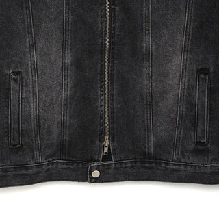 (Unisex) Washed Heavy Denim Jacket